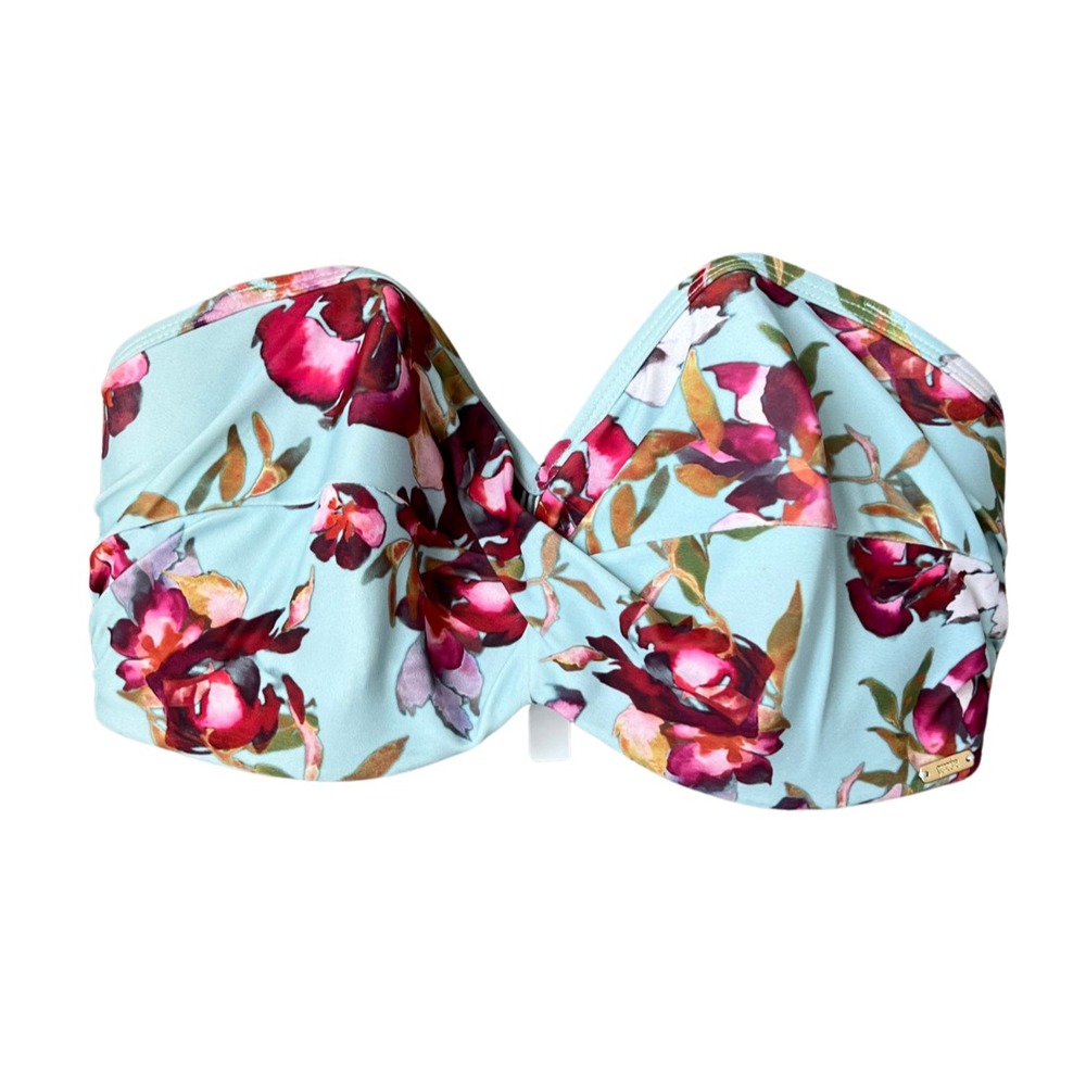 Panache Twist Bandeau Bikini Top Floral Print 32E